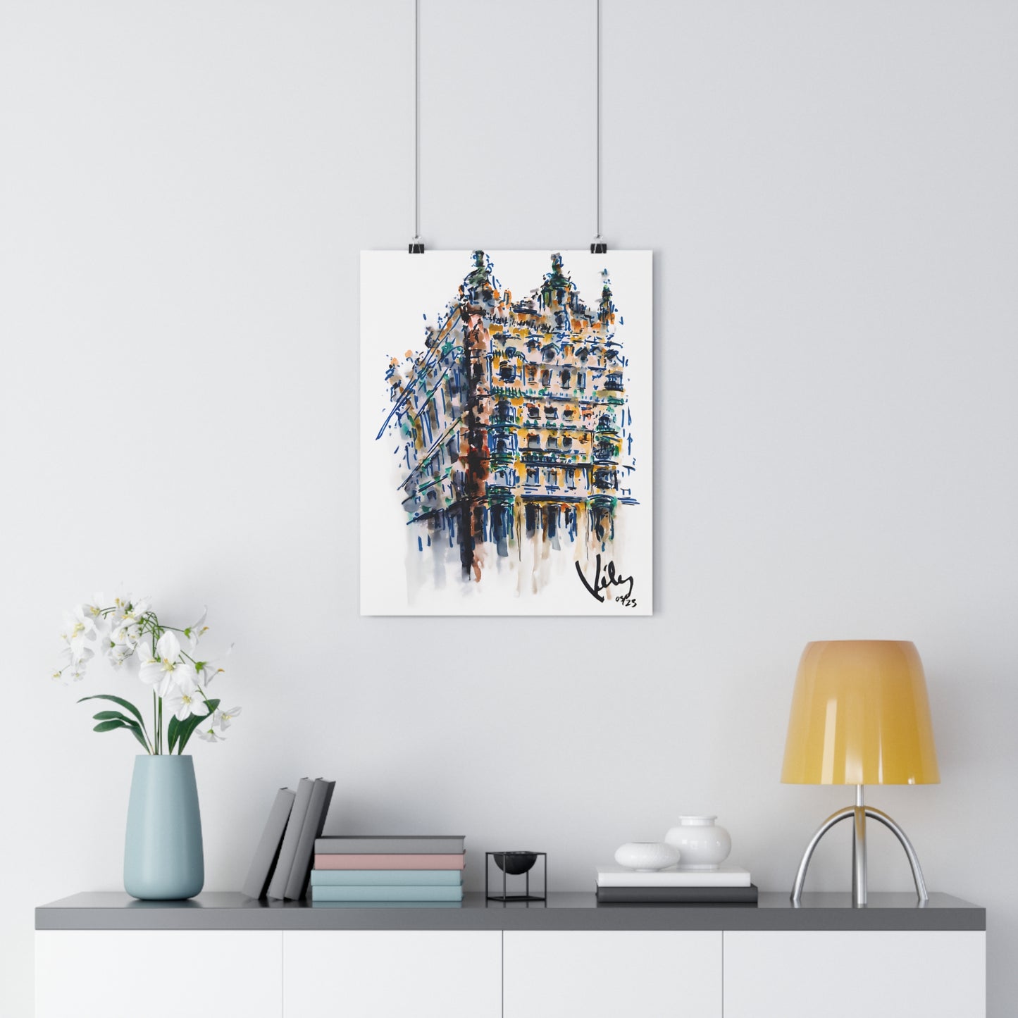 Imaginary Gaudi Watercolor Art Print