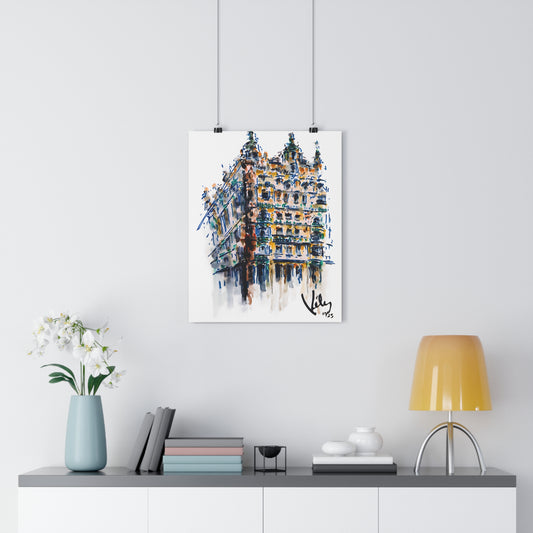 Imaginary Gaudi Watercolor Art Print