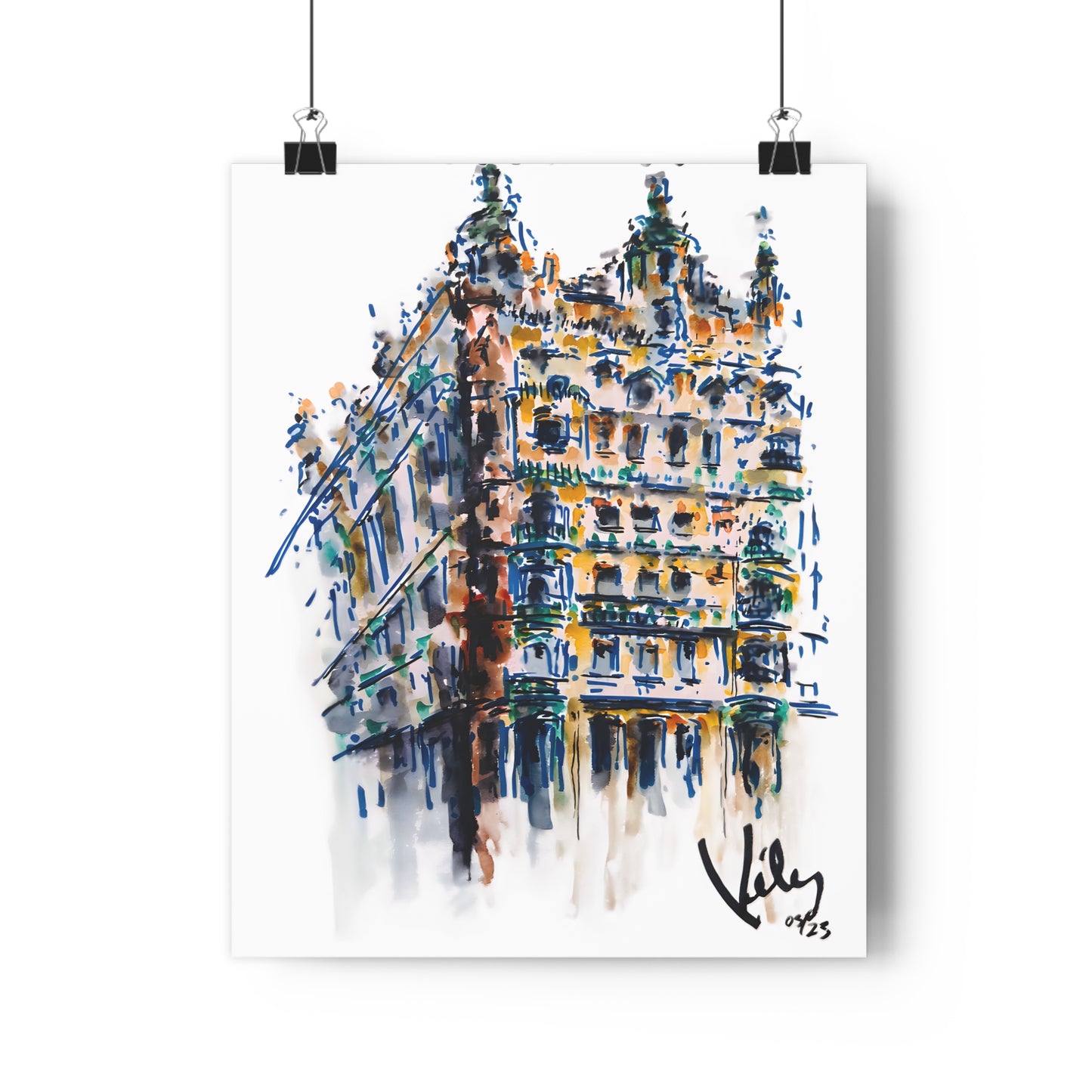 Imaginary Gaudi Watercolor Art Print